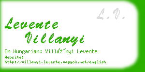 levente villanyi business card